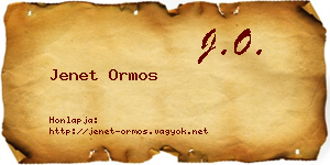 Jenet Ormos névjegykártya